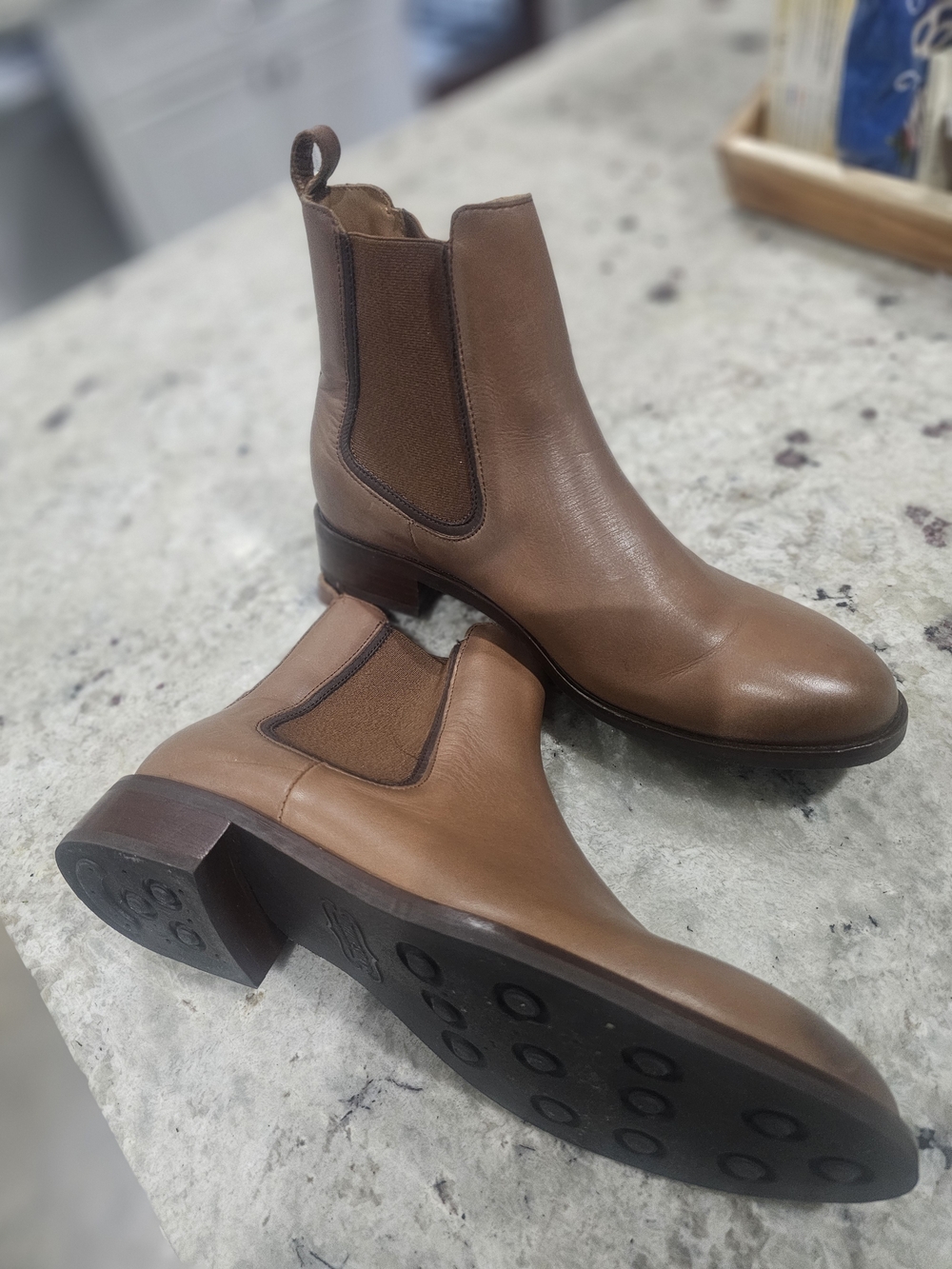 Thursday Boot Company Women's Tan Leather Chelsea Ankle Boots